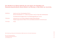 Feier Kantonsratspräsidium Sylvie Fee Matter
